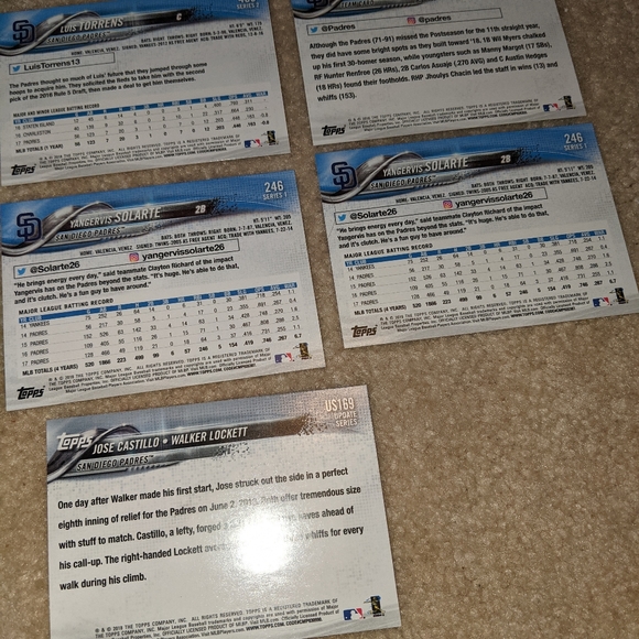 2018 topps San Diego Padres lot of 19 - Picture 10 of 12